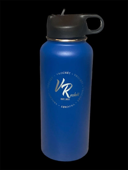 VRochét insulated stainless steel water bottle in Deep Ocean Blue
