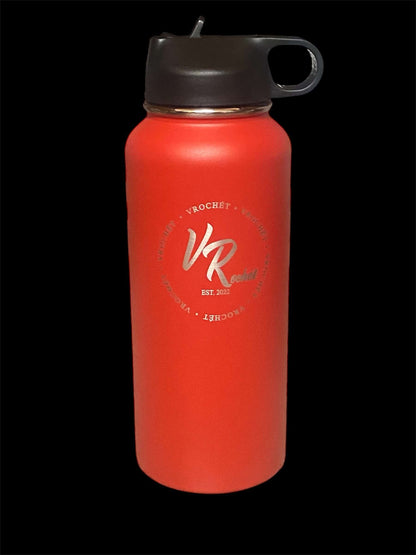  VRochét insulated stainless steel water bottle in Spicy Red